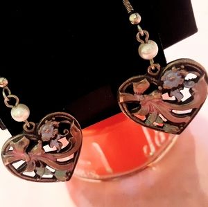 Vintage Heart Earrings